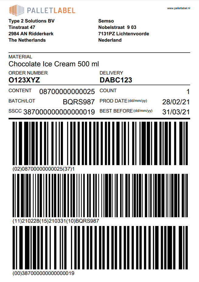 Semso Edi Sscc Label